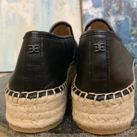 SAM EDELMAN Catherine black leather espadrille loafers women’s shoes size 9 - Picture 13 of 16